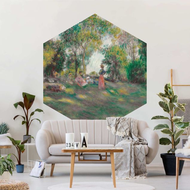 Tapeten modern Auguste Renoir - Landschaft mit Figuren