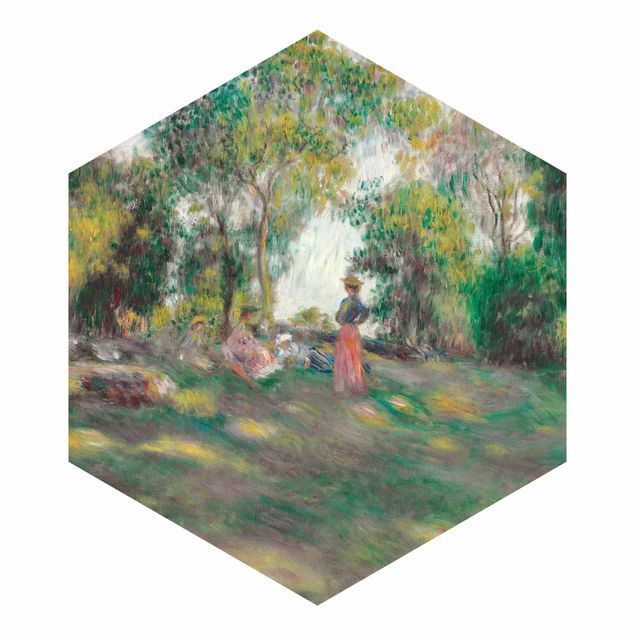 Wandtapete Design Auguste Renoir - Landschaft mit Figuren