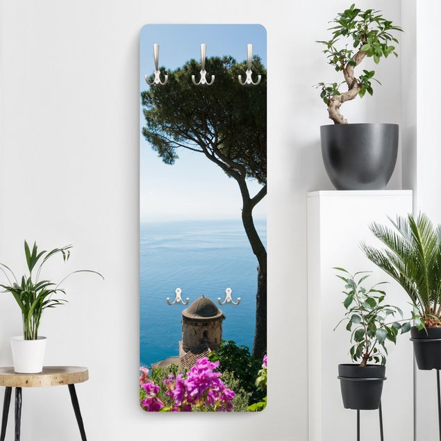 Garderobenpaneel Ausblick vom Garten aufs Meer