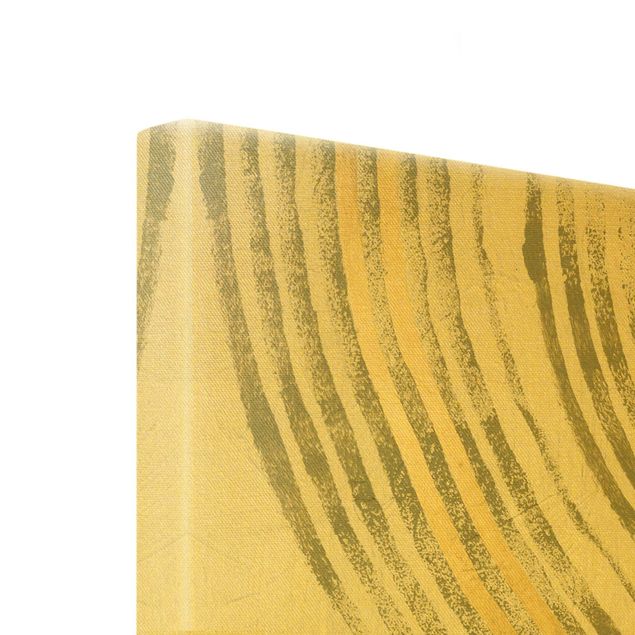 Leinwandbilder Ausgehende Wellen Gold Set