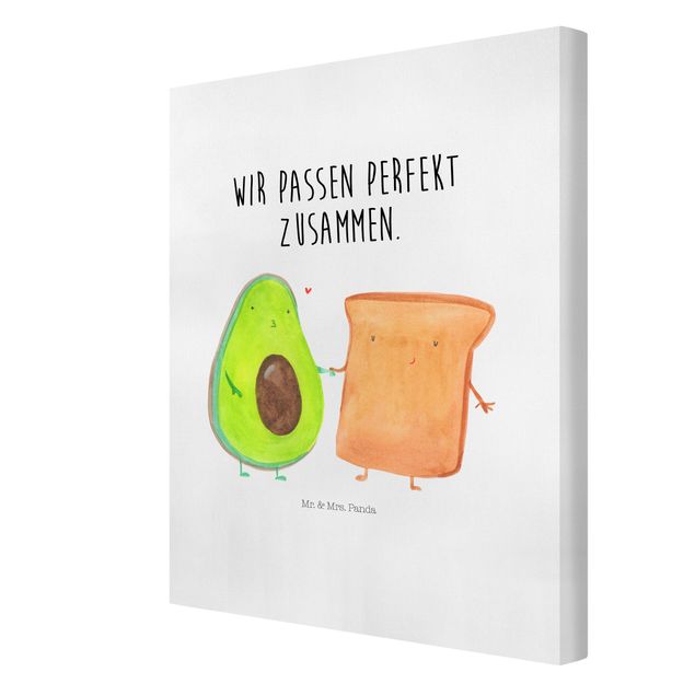 Wandbilder Sprüche Mr. & Mrs. Panda - Avocado - Perfektes Toast
