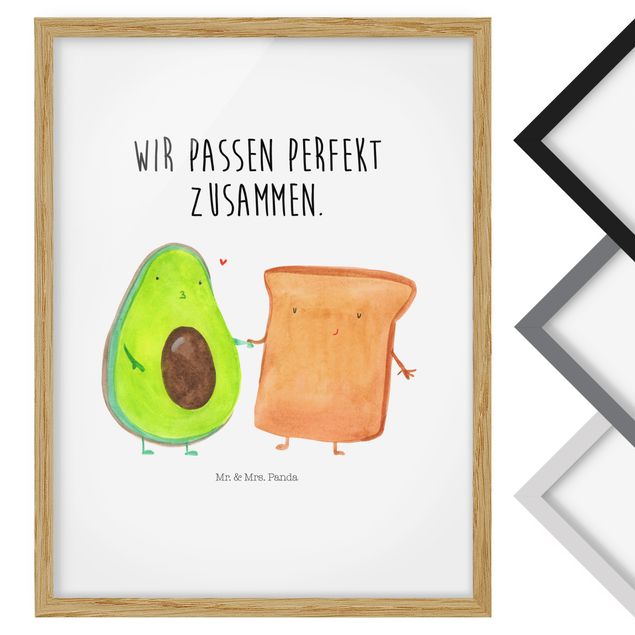 Bilder für die Wand Mr. & Mrs. Panda - Avocado - Perfektes Toast