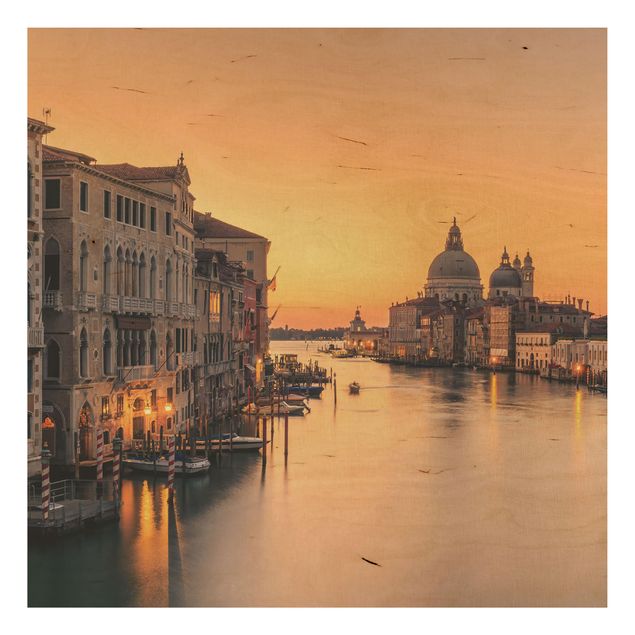Holzbilder modern Goldenes Venedig