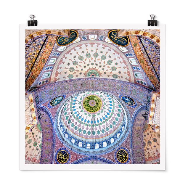 Poster - Blaue Moschee in Istanbul - Quadrat 1:1