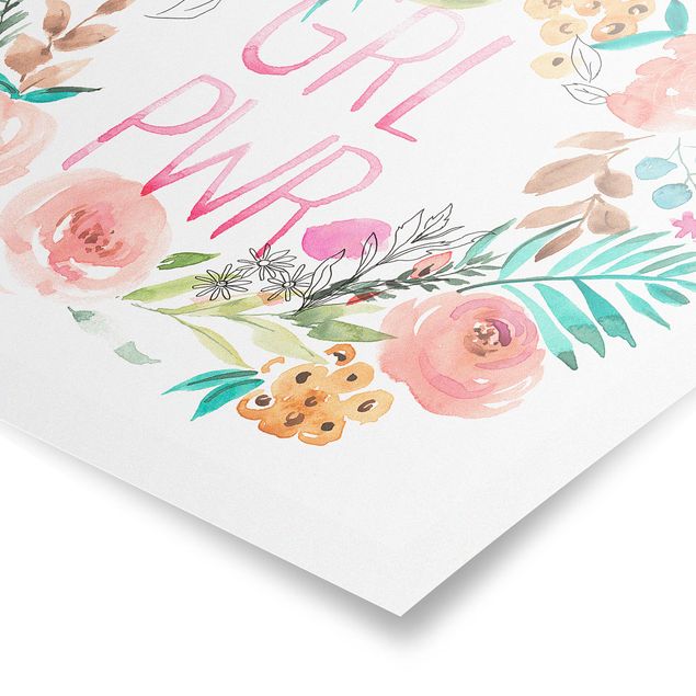 Poster kaufen Rosa Blüten - Girl Power