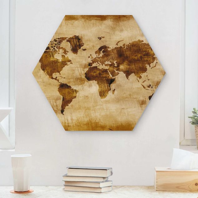 Moderne Holzbilder No.CG75 Map of the World