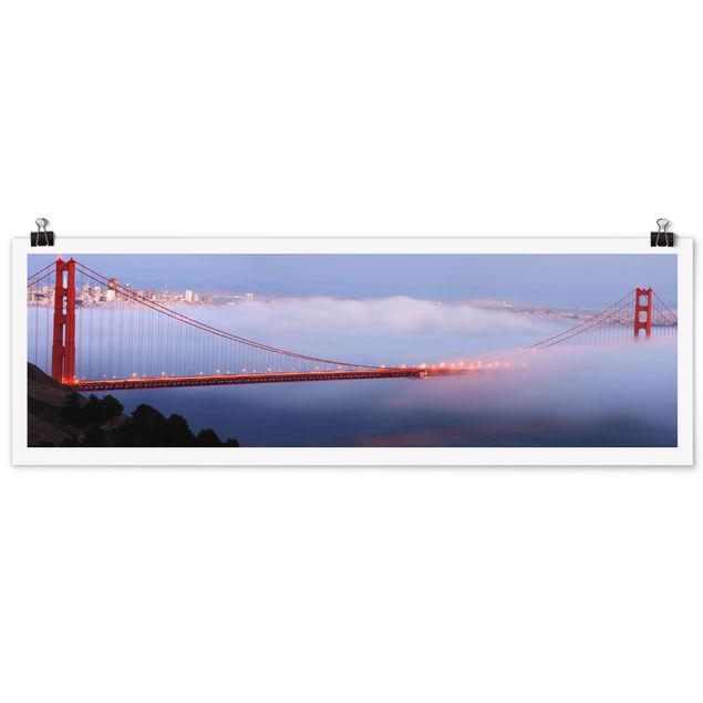 Poster - San Franciscos Golden Gate Bridge - Panorama Querformat