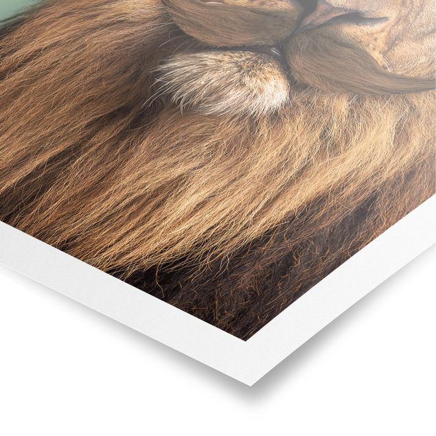 Bilder für die Wand Löwe mit Bart