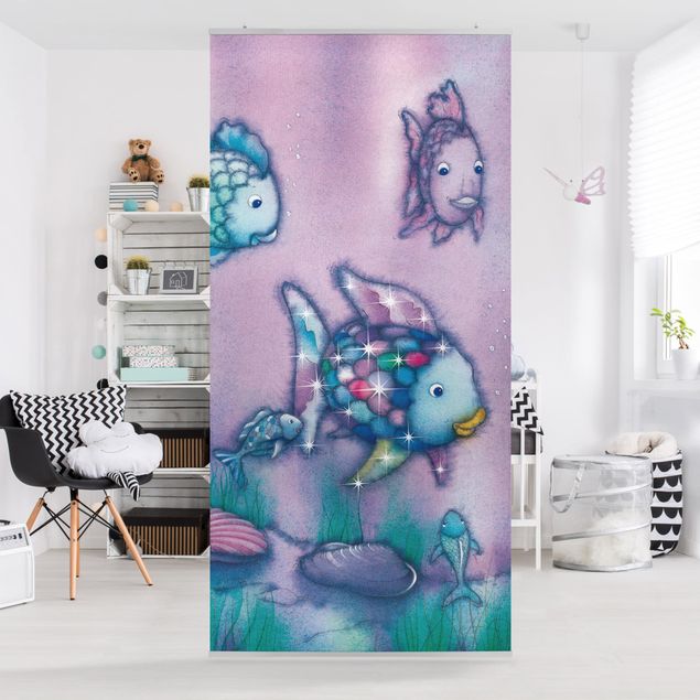 Raumteiler Kinderzimmer - Der Regenbogenfisch - Unterwasserparadies 250x120cm