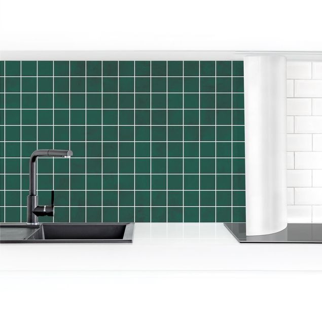 Küchenrückwände selbstklebend Mosaik Beton Fliesen - Grün