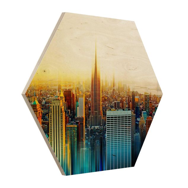 Holzbilder Manhattan Abstrakt