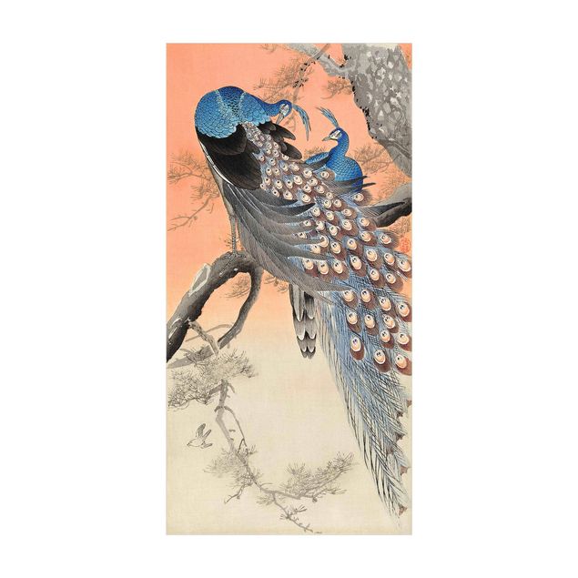 Teppich Orientalisch Vintage Illustration Asiatischer Pfau I