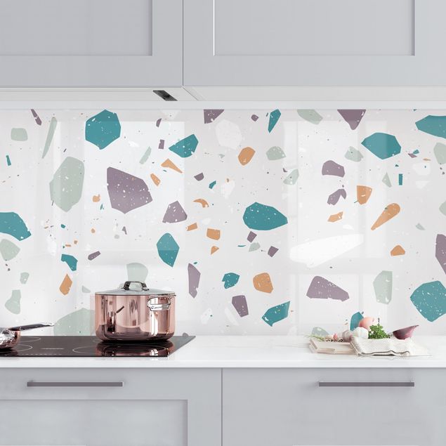 Küchenrückwände Platte Detailliertes Terrazzo Muster Grosseto
