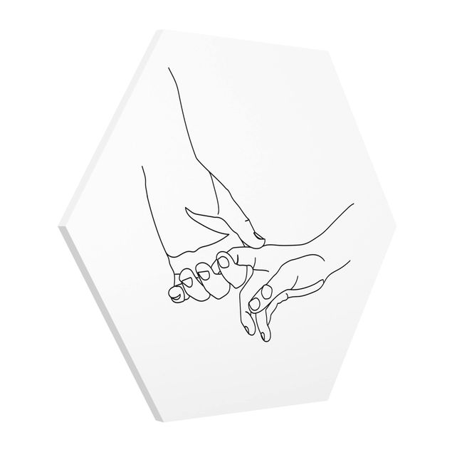 Hexagon Bild Forex - Zärtliche Hände Line Art