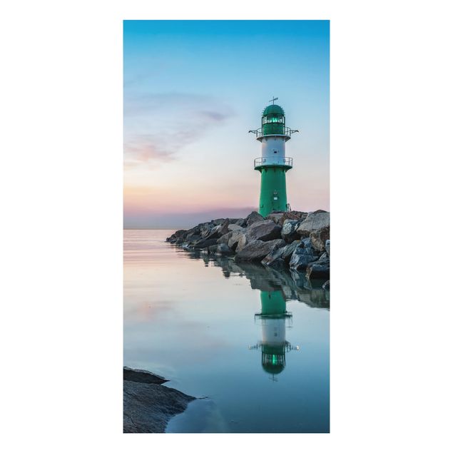 Alu-Dibond - Sunset at the Lighthouse - Querformat