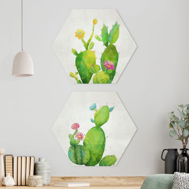 Wandbilder Kaktusfamilie Set I