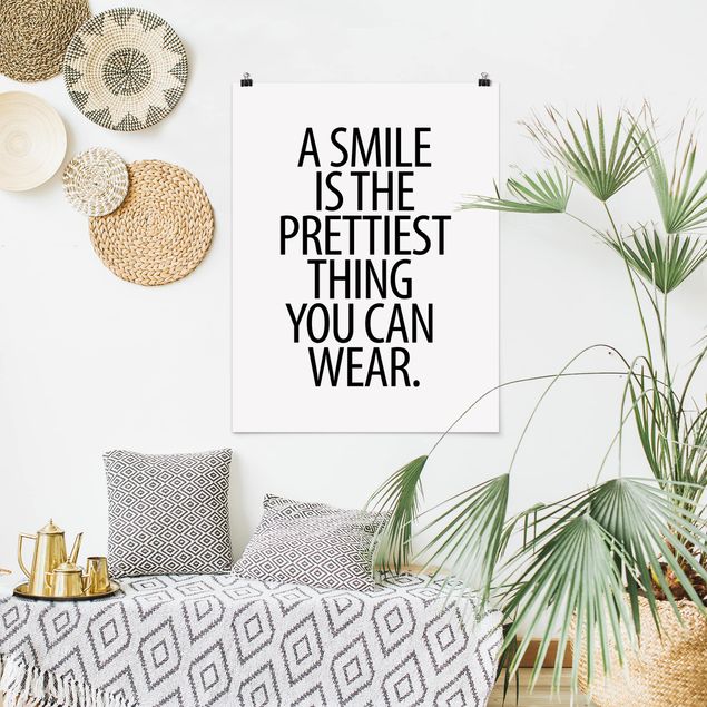 Poster A Smile is the prettiest thing Sans Serif