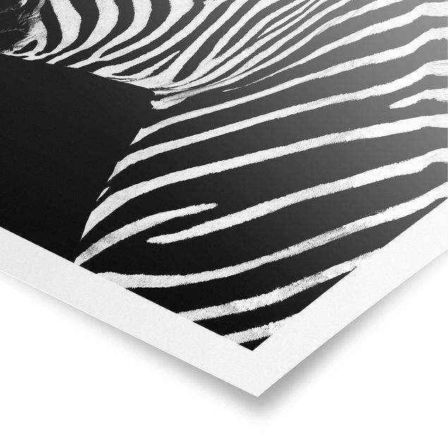 Poster - Zebra Safari Art - Querformat 3:4