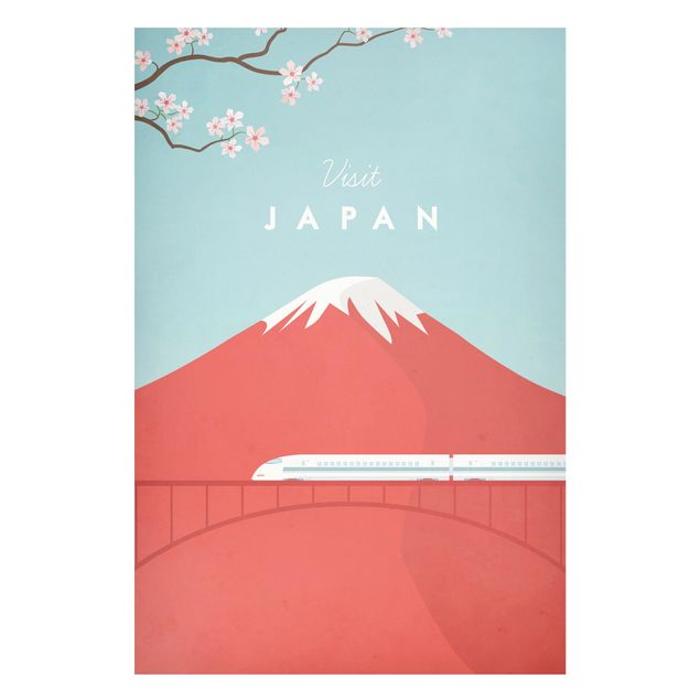 Magnettafel Skyline Reiseposter - Japan