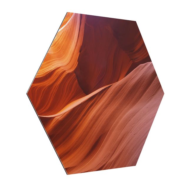 Hexagon Bild Alu-Dibond - Inner Canyon