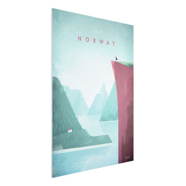 Foto auf Hartschaumplatte Reiseposter - Norwegen