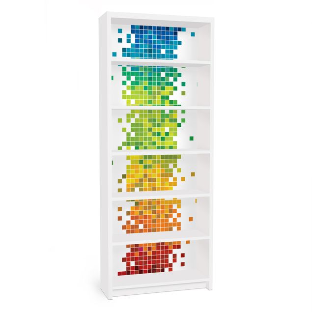 Klebefolie Muster Pixel-Regenbogen