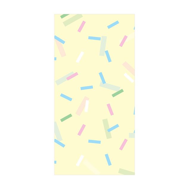 Pastell Teppich Buntes Konfetti aus Pastellstreifen