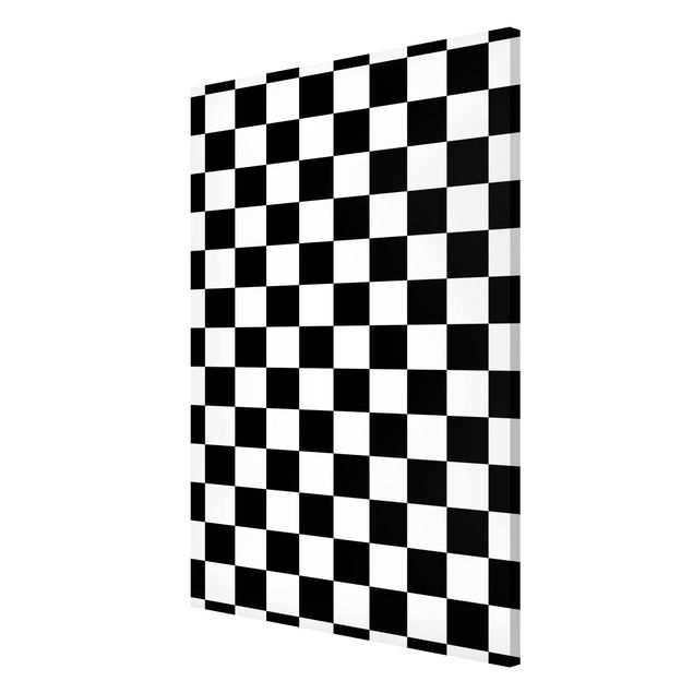 Bilder für die Wand Geometrisches Muster Schachbrett Schwarz Weiß