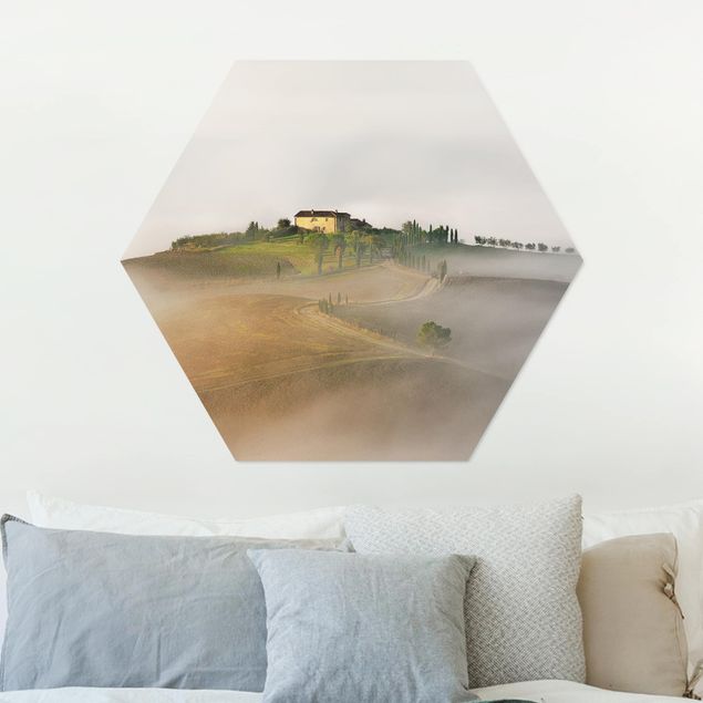 Bilder für die Wand Morgennebel in der Toskana