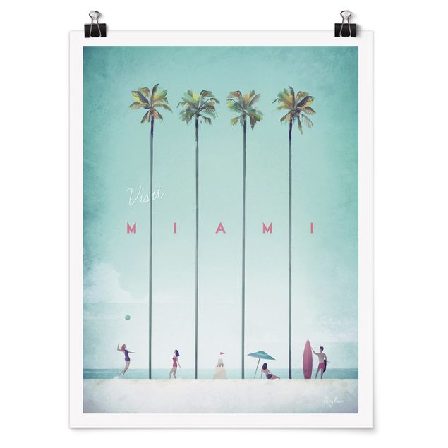 Retro Poster  Reiseposter - Miami