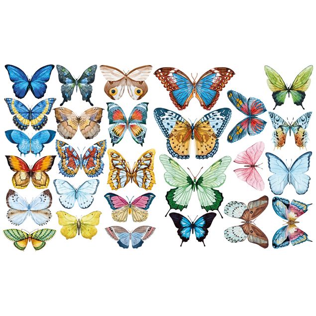 Wandtattoo - Aquarell Schmetterlinge Set