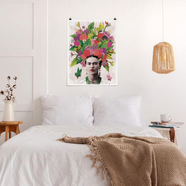 Blumenposter Frida Kahlo - Blumenportrait