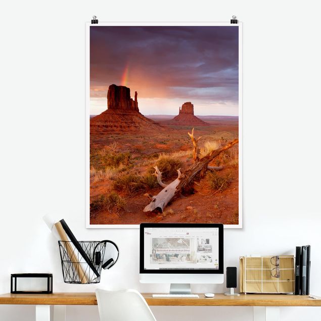Natur Poster Monument Valley bei Sonnenuntergang