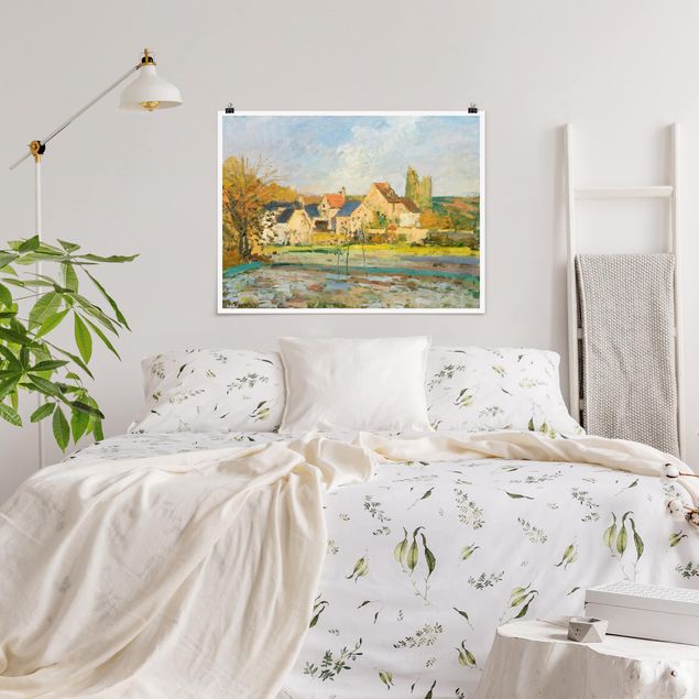 Kunstdruck Pointillismus Camille Pissarro - Landschaft bei Pontoise