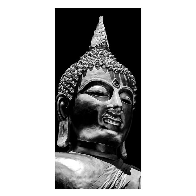 Magnettafel schwarz Buddha Statue Gesicht