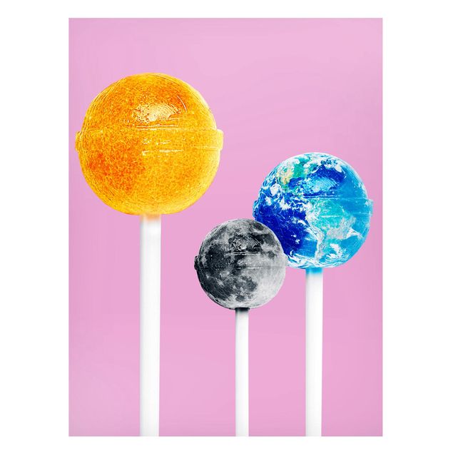 Bilder für die Wand Lollipops mit Planeten