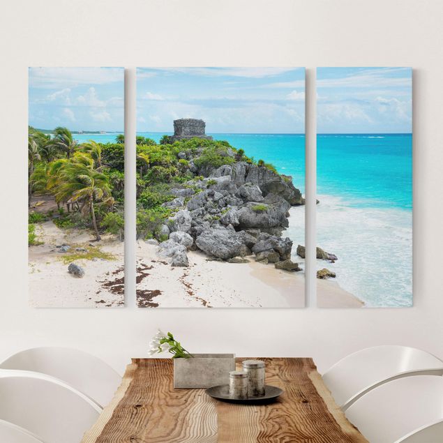 Wandbilder XXL Karibikküste Tulum Ruinen