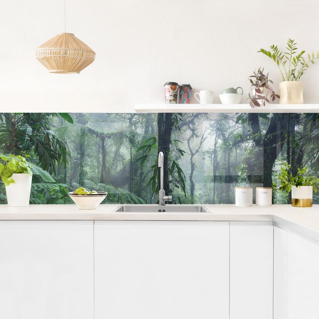 Küchenrückwand Bäume Monteverde Nebelwald