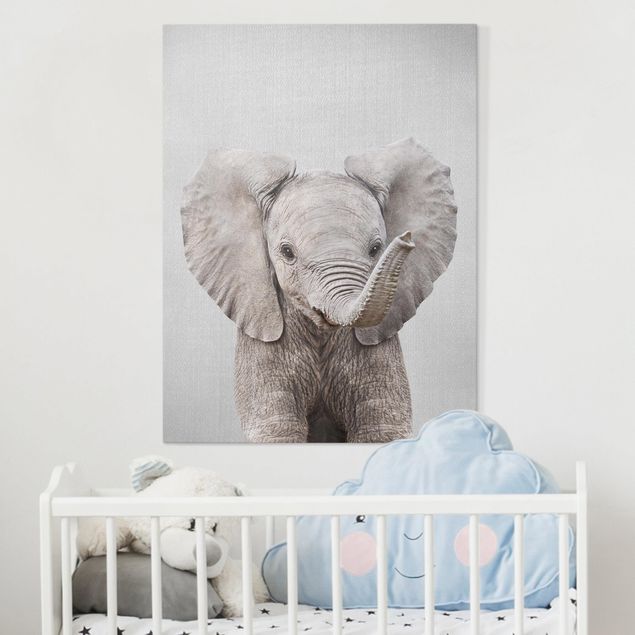 Leinwandbilder XXL Baby Elefant Elsa