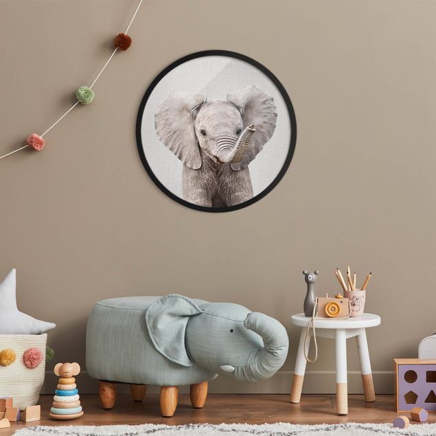 Wandbilder Tiere Baby Elefant Elsa