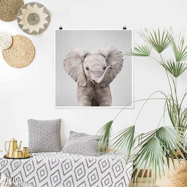 Poster Kinderzimmer Tiere Baby Elefant Elsa