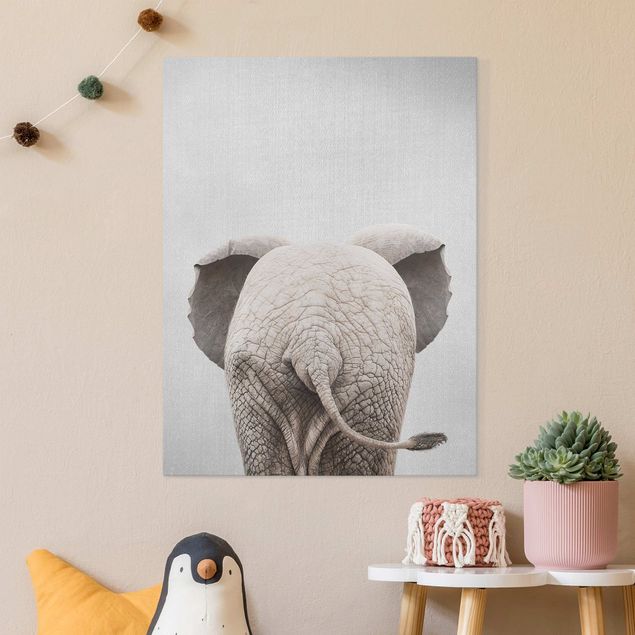 Wandbilder XXL Baby Elefant von hinten