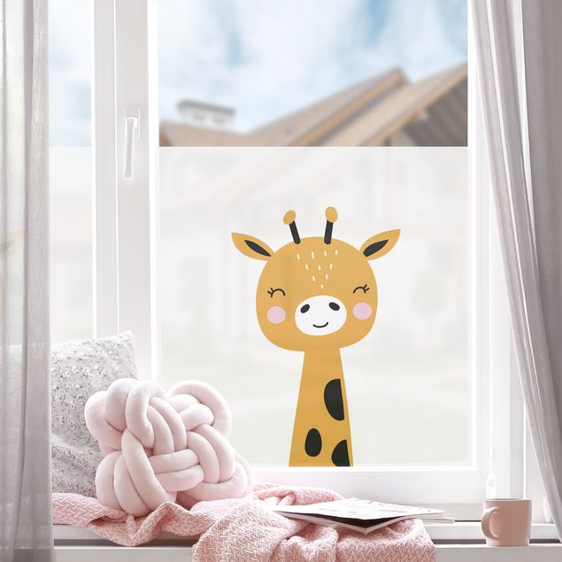 XXL Fensterbilder Baby Giraffe