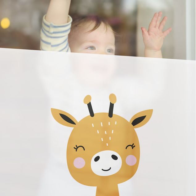 Fensterbilder Baby Giraffe