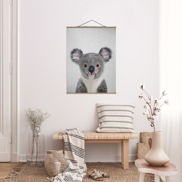 Stoffbilder mit Holzleisten Baby Koala Klara