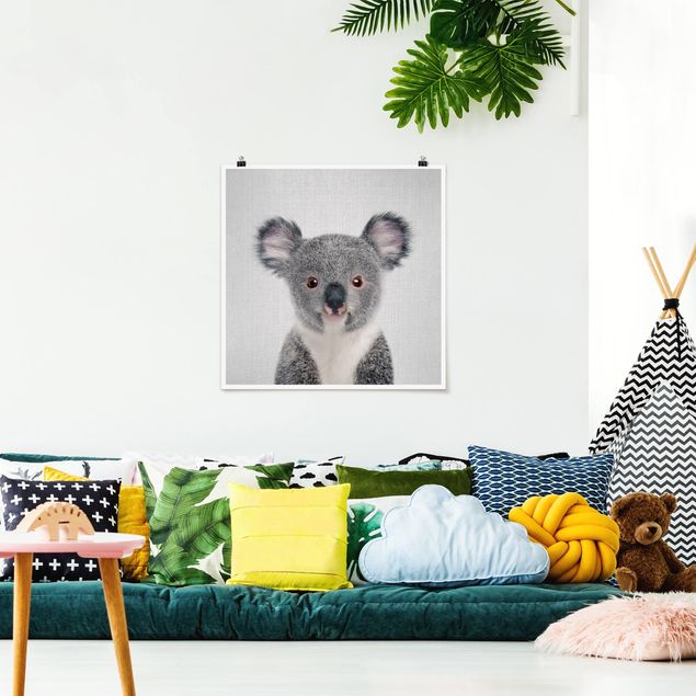Poster Kinderzimmer Tiere Baby Koala Klara