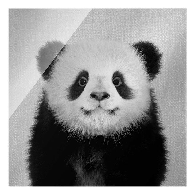 Wandbilder Baby Panda Prian Schwarz Weiß