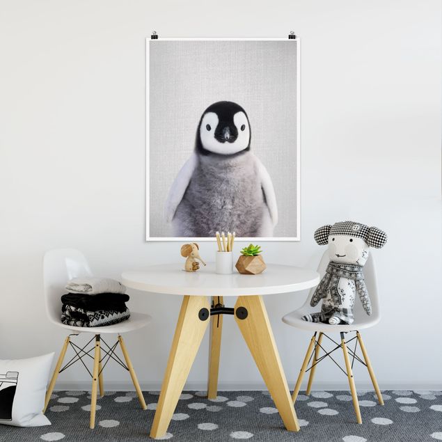 Poster Kinderzimmer Tiere Baby Pinguin Pepe