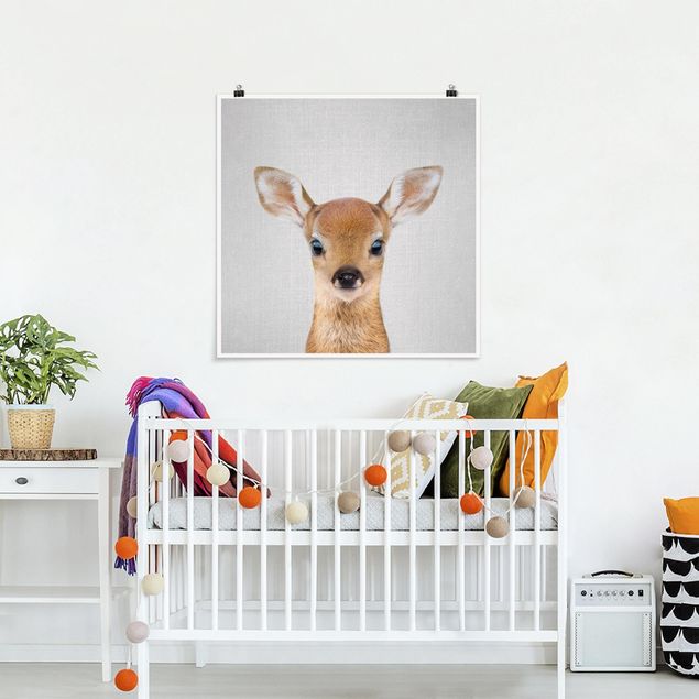 Poster Kinderzimmer Tiere Baby Reh Romy