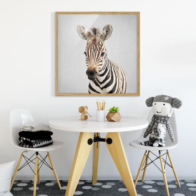Bilder mit Rahmen Baby Zebra Zoey